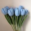 1PC Artificial Tulips Home Decor Handmade Hand-Woven Bouquet Fake Flower Knitted