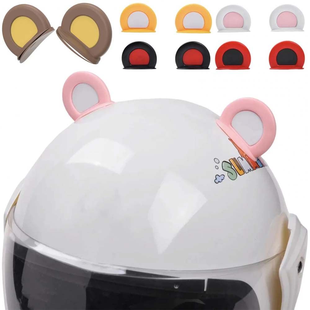 Adhesive Motocross Helmet Accessories Motorcycle Helmet Bear Ears Helmet Sticker Helmet Decoration