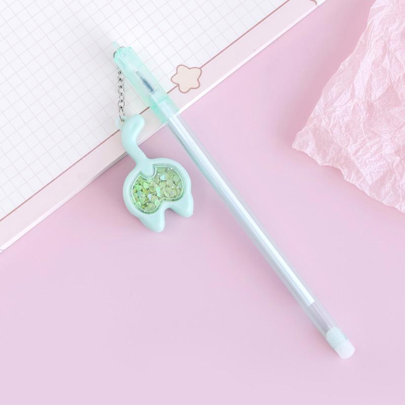 1 шт. канцелярские товары, креативная блестящая гелевая ручка с кошачьим хвостом для отдыха, милая гелевая ручка