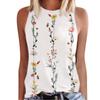 Женская футболка без рукавов с 3D цветочным принтом, уличная одежда, топ в стиле Y2K, майка без плеч, сексуальная женская футболка