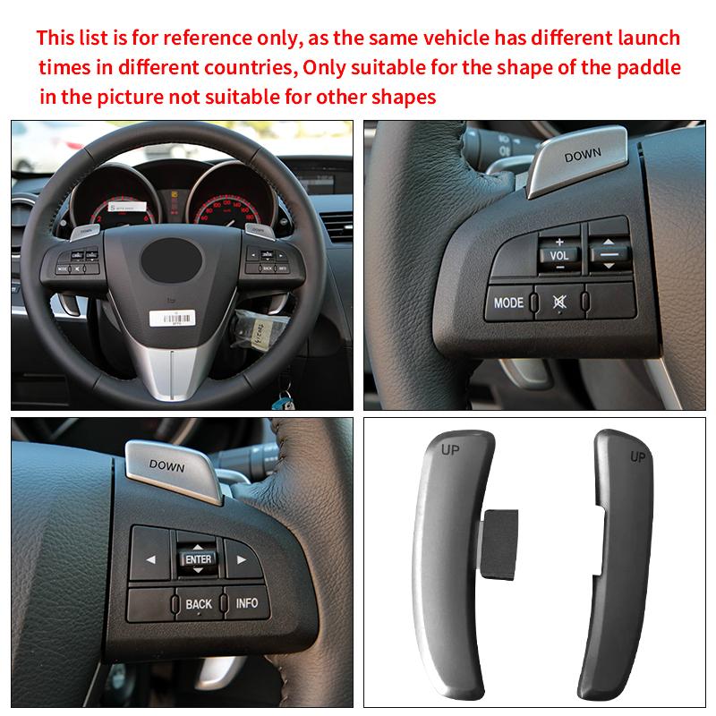 For Mazda 6 2009-2015 Car Steering Wheel DSG Shift Paddle Mazda 3 2011-2016 RX-8 Aluminum Alloy Paddles Shifter Extension