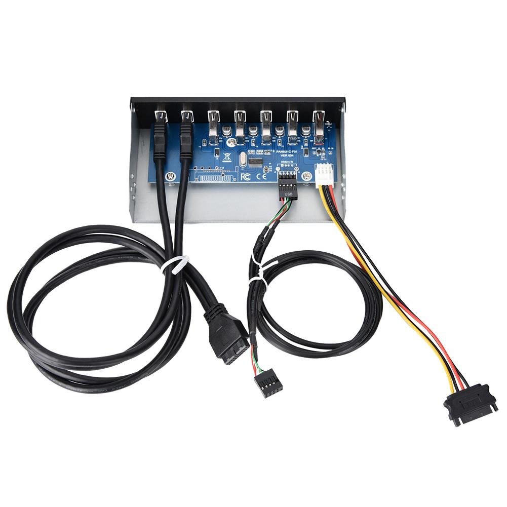 USB3.0 Оптический привод Передняя панель 5,25 дюйма 7-портовый концентратор 19PIN на 2 порта U3+4 порта U2 Быстрая зарядка