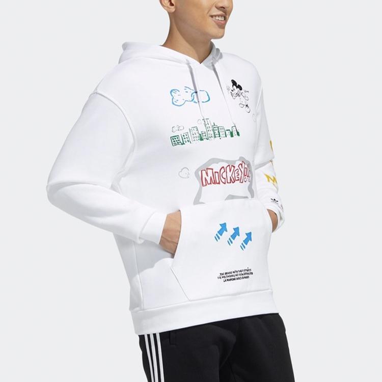 adidas Originals Fangtastic Series Disney Толстовка с принтом Микки Мауса, мужские топы, белые H09182