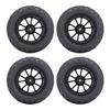 4pcs 12mm Hex 1/10 RC Truck Wheels and Tires for Axial for Hsp for Redcat for Hpi Universal 10 Hole Wheel Hub RC Wheel Tires