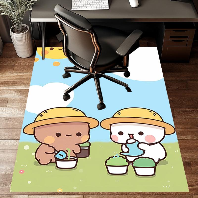 1pc Yier BuBu Bear3 Design Printed Area Rug Carpet for Bedroom Living Room Home Decor Rugs Mat Non Slip Mat Rug for Bedside
