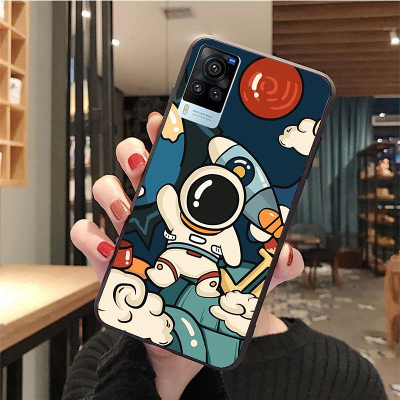 Милый чехол для телефона с изображением астронавта для VIVO V21E V21 V23 V23E V2109 Y53S Y33S Y55 Y76 Y31 Y21 Y72 Y01 Y21S Y11S