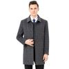 Autumn and Winter Men's Wool Windbreaker Thickened Mid-length Cashmere Coat Middle-aged and Elderly Business Woolen Coat