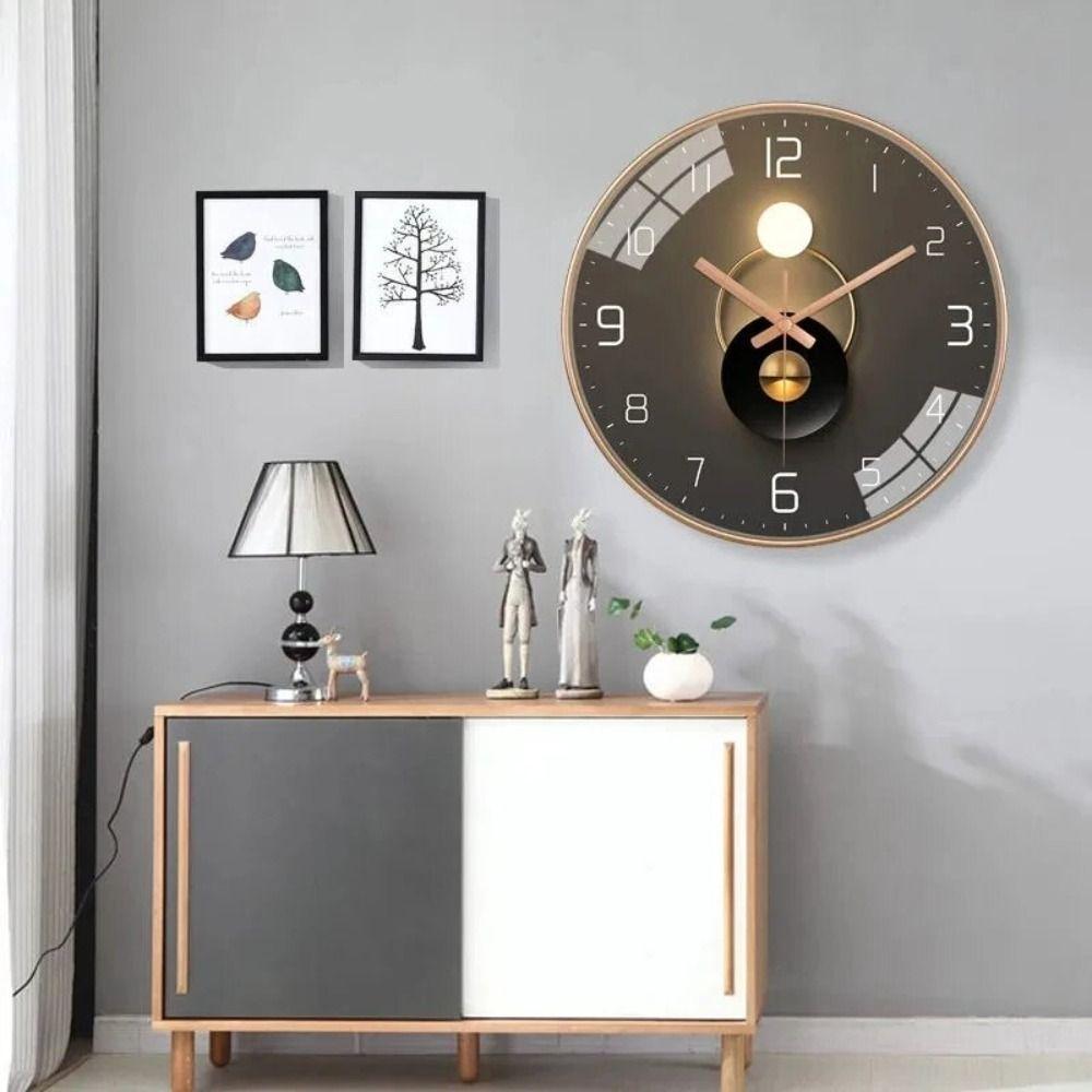 Quartz Mute Clock 8 Inches Hanging Watch luxury Wall Clock  Home