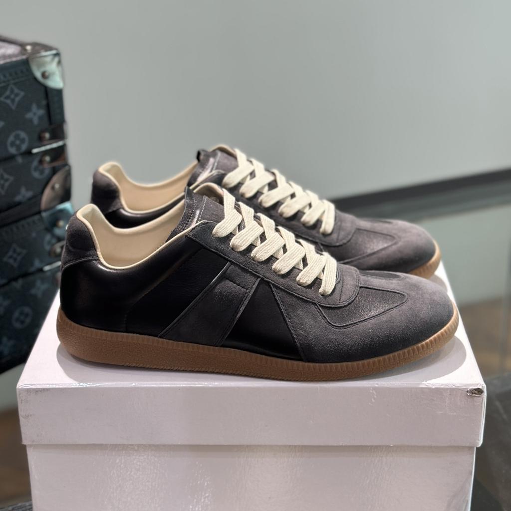 De Xun Обувь M Jila Mm6 Пара Топ Версия Ретро Мягкая Подошва Кожаная Универсальная Повседневная Спортивная Обувь Ремешок Плоская Обувь для Скейтборда