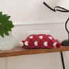 Новогодняя праздничная коробка для салфеток, креативная упаковка салфеток с помпонами, красная серия в форме сердца на рождественскую тематику