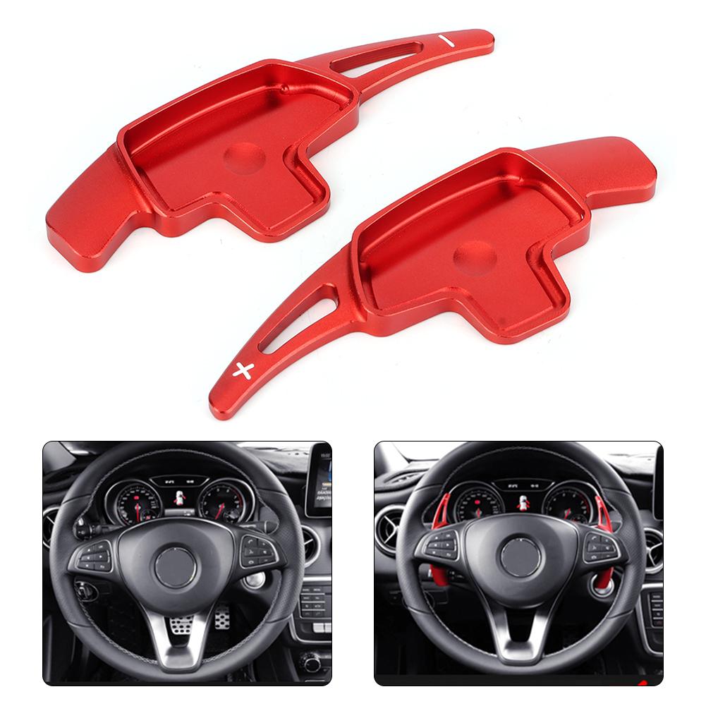 Red Steering Wheel Paddle Shift Extension Fits for Benz CLA CLS GLA