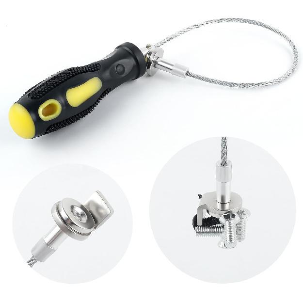 Aokdom Flexible Magnetic Oil Drain Plug Removal Tool,14.5Inch Oil Drain Plug Tool With Strong Magnetism,Must Have Car Tools Fit Most Oil Pan Plug