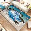 3D иллюзия морского дна, подводный мир, коврик с дельфином и акулой, коврик для гостиной, спальни, дивана, коврик, нескользящий напольный коврик