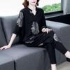 2025 Korean Style Women's Large Size Casual Summer Two-Piece Suit
