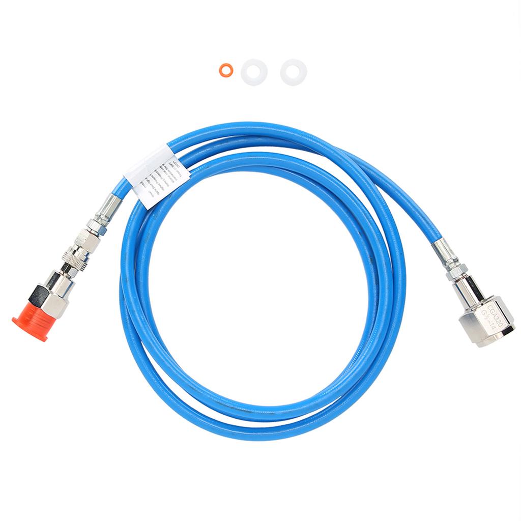 CO2 Soda External High Pressure Adapter Hose Kit CGA320 for Soda Stream Blue 2m/6.6ft