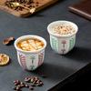 1 шт. Легко чистить Разные места Керамическая текстура Кофейная чашка Наслаждайтесь жизнью Комфортное прикосновение Дома Ретро дизайн с узором Церемония