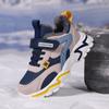 8938 Winter Leather Children's Cotton Shoes Warm Waterproof Lightweight Boys Velcro Middle and Older Children Outdoor Sports