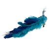 Artificial Blue Peacock Feathered Christmas Tree Decorations Color