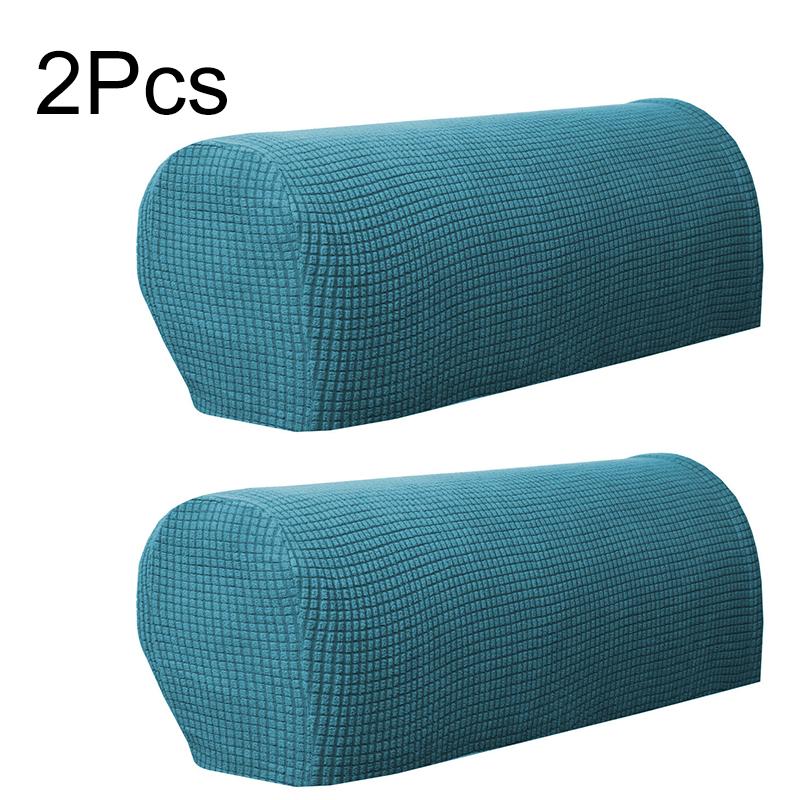 2Pcs/Set Couch Chair Protector Removable Armchair Covers Replaceable Solid Color Modern Polyester Fiber Armrest Arm Stretch Sofa
