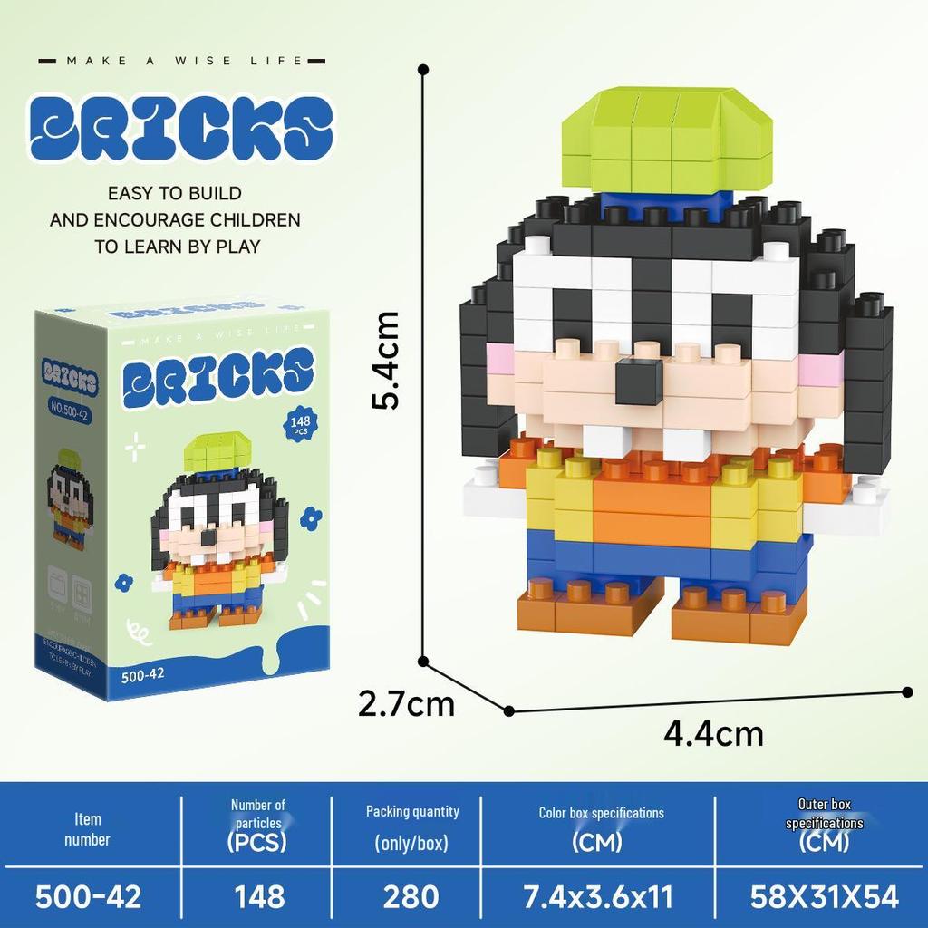 Micro Particle Cartoon Figure Building Blocks for Kids - Assembly Toys & Hanging Ornaments