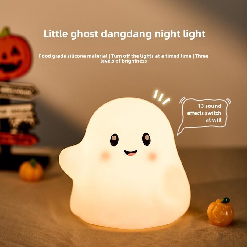 Силиконовый ночник в виде кролика - креативный прикроватный и сенсорный светильник для детей, идеальный подарок или декоративное украшение