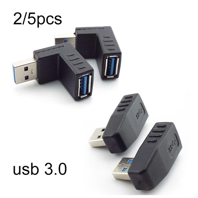 90-угольный USB 3,0 тип A «папа-мама» M/F адаптер, разъем-конвертер, удлинитель для ноутбука, ПК, влево/вправо/вверх/вниз