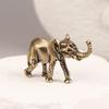 Antique Bronze Minature Elephant Figurines Tea Pet Table Ornament Decoration