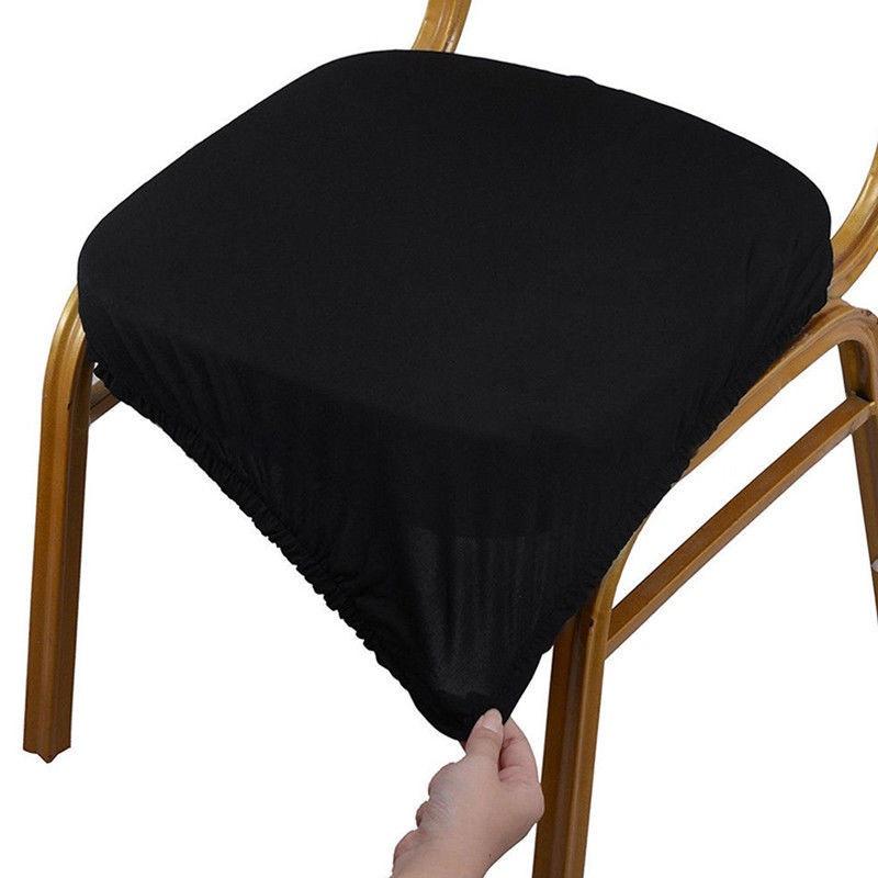1 Pcs Simple Style Stretch Chair Seat Cover Chair Slipcover Spandex Kitchen Home Decor Removable