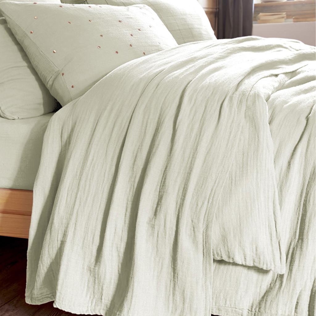 Flat Sheet 270x300 Cm Cotton Gauze Water Green