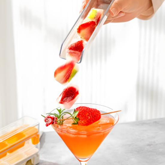 Форма для льда со съемной крышкой, легкосъемная форма для льда для семейных баров, не содержащая бисфенол-А, штабелируемая форма для приготовления кубиков льда для коктейлей, виски, сока, шоколада