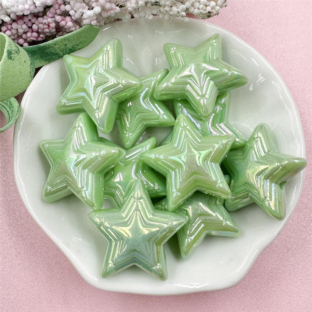 Свободные бусины ручной работы, модные акриловые красочные пентаграммы 22,8 мм, DIY Изготовление ювелирных изделий, 10 шт., материал ручной работы