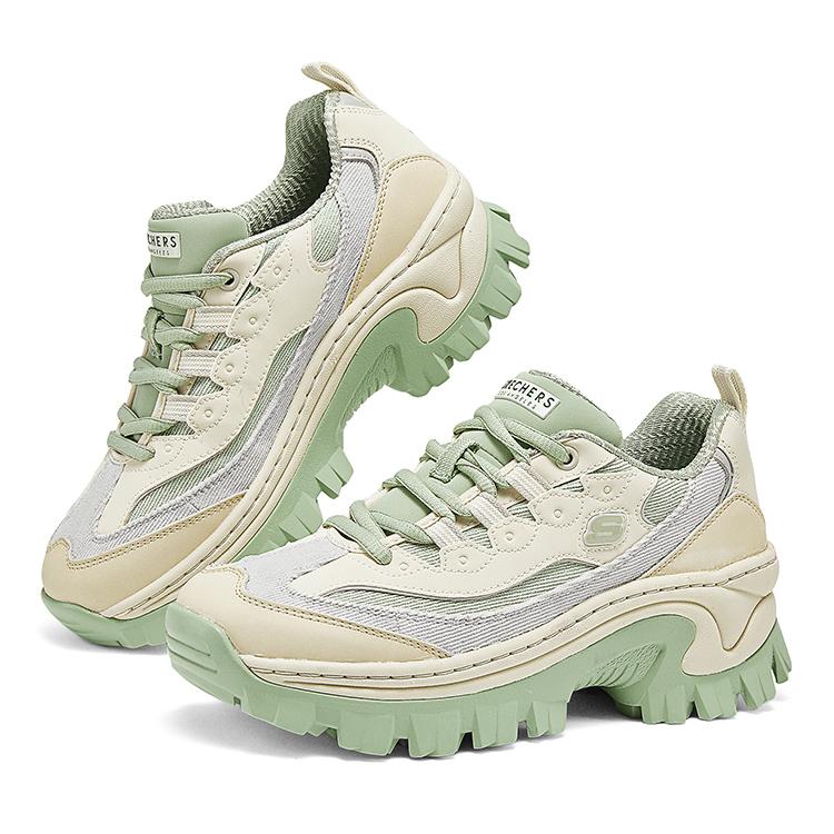 Skechers Hi-Ryze Медовый Пирог Обувь Удобные Универсальные Низкие Папины Кроссовки Женские кроссовки Мятно-Зеленый 177234-SAGE