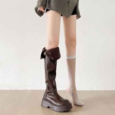 Модный дизайн патентная кожа ботфорты женские 2025 весна и осень новые супер огонь модные тонкие модные рыцарские сапоги сапоги