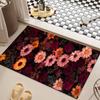 Flower Diatom Mud Floor Mat Bathroom Shower Room Anti Slip Foot Mat Bathroom Absorbent Quick Drying Floor Mat