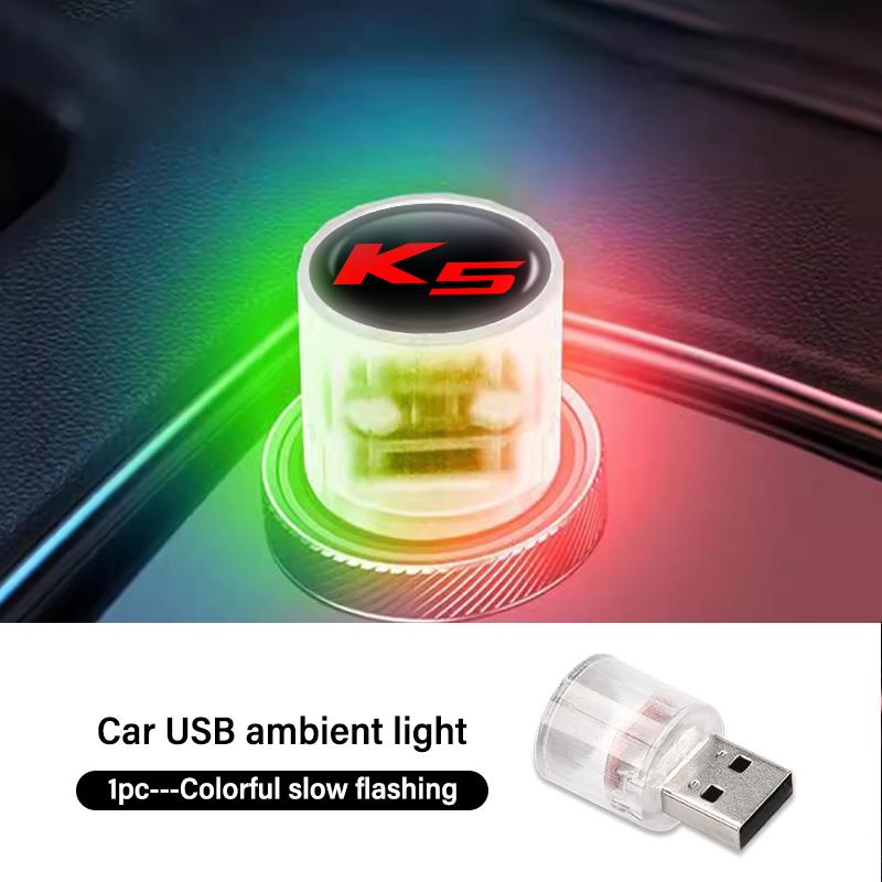 AZKSYT1 Mini USB LED Car Light Auto Interior Atmosphere Light Auto Colorful Lamp For KIA K1 Cerato Soul Venga Forte Spectra Sedona Niro