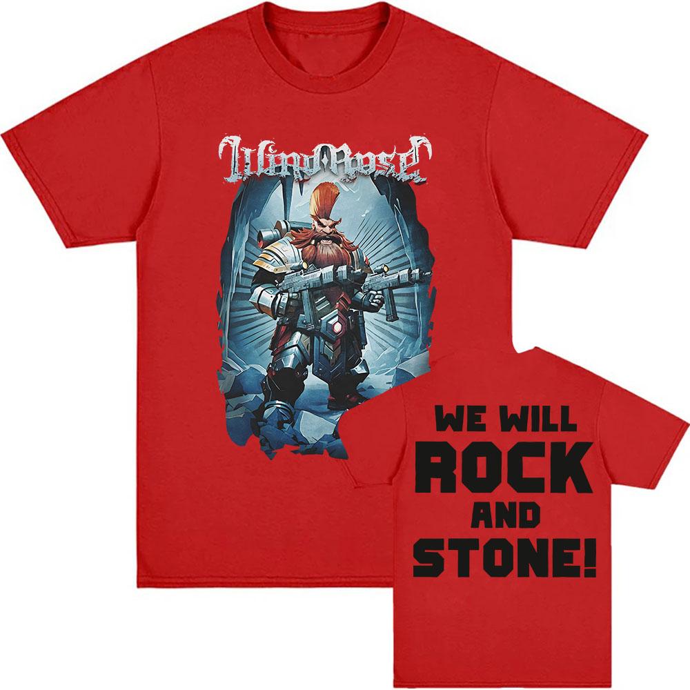 Wind Rose Band We Rock and Stone T Shirt Cotton Yk Unisexs Clothing Womens TShirt Tour Game Summer New Tee Fans Gifts