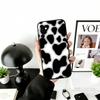 Cow print Phone Case Black Silicone Soft For Samsung Galaxy A73,A72,A71,A70,A53,A52,A51