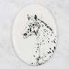 Noriker - commemorative plaque with a photo of a horse, tombstone plaque with a print, personalized oval plaque by Art-Dog brand