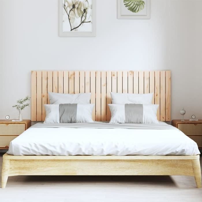 824858 vidaXL Wall-mounted Headboard 166x3x60 Cm Solid Pine Wood