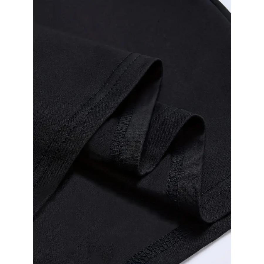 Футболка мужская с круглым вырезом и коротким рукавом с принтом алфавита - мягкая, слегка эластичная полиэстеровая ткань, машинная стирка, всесезонная одежда