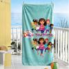 Dora Explorer Customized Name Beach Towel Soft Durable Quick-Dry Suitable for Swimming Gym Camping Yoga Vacation
