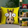 Забавная абстрактная наволочка с забавными животными, напечатанная на матовом флисе, приятная на ощупь, экологически чистая сублимационная печать