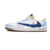 Travis Scott x Air Jordan 1 Ice Blue Barb 7.0 Low Низкие Нескользящие Низкий Верх Винтажные Баскетбольные Кроссовки Женские DZ4137-700(Команда1897-)