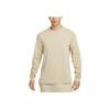 Logo Long Sleeve Solid Color Crewneck Sweatshirt Men Sweatshirt Khaki FB8586-251