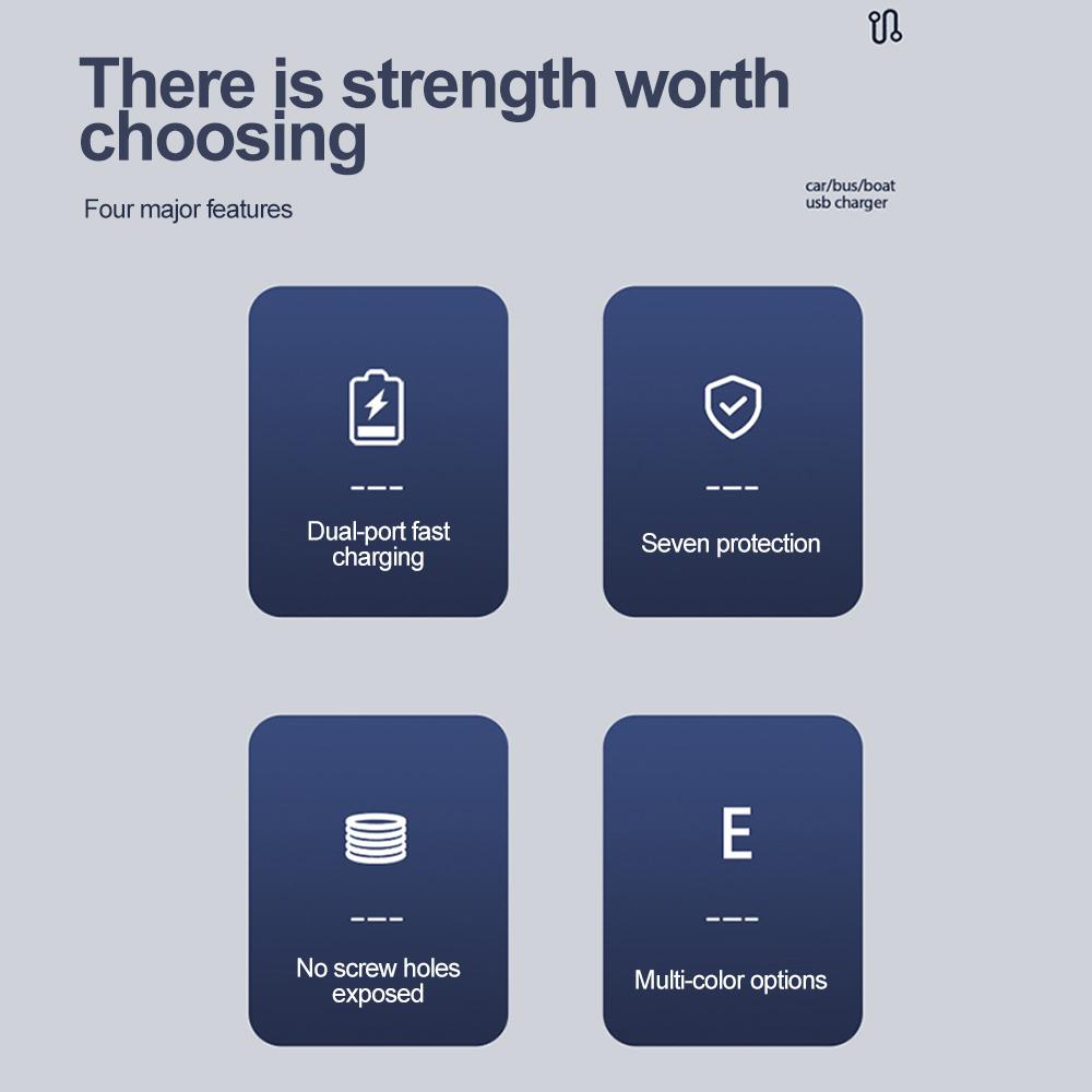 35,5 Вт автомобильное зарядное устройство PD Dual USB автомобильное зарядное устройство розетка 12/24 В для мотоцикла, автомобиля, грузовика, квадроцикла, лодки, автофургона, автобуса