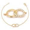 [M8877] - Gold Plated Bracelet 'Infini' White Gold - 18x8 Mm