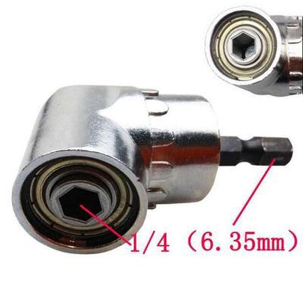 105 Degree Right Angle Driver Drilling and Driving Power Screwdriver Drill Attachment with 1/4-inch Hex Quick Change Drive