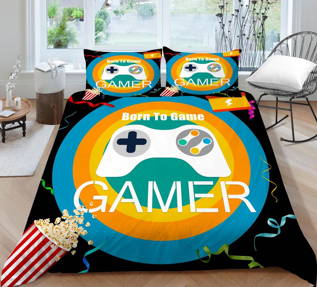 Набор пододеяльников для игр, пододеяльник для игр, уникальный дизайн, домашние покрывала, постельное белье королевского размера, детское мягкое постельное белье