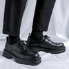 Повседневные британские туфли дерби на платформе, мужские, высокого класса, черные, свадебные, с низким берцем, ботинки Martin 65221-A