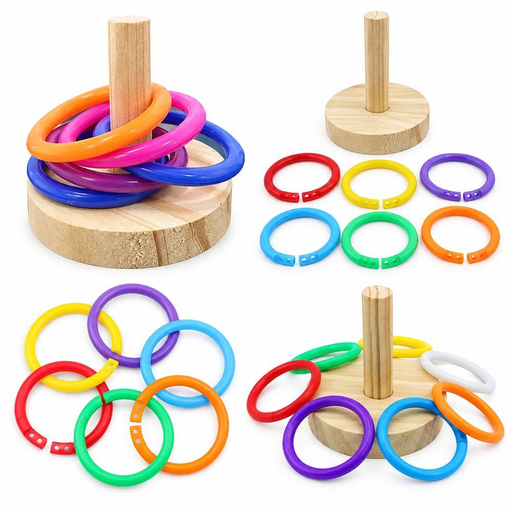 Colorful Rings Parrot Ring Toss Toy Interactive Exercise Toy For Parrots For Parakeet